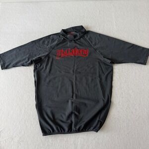 Billabong Rash Guard UPF 50+ Short Sleeve Mock Neck Swim Shirt Gray Mens XXL